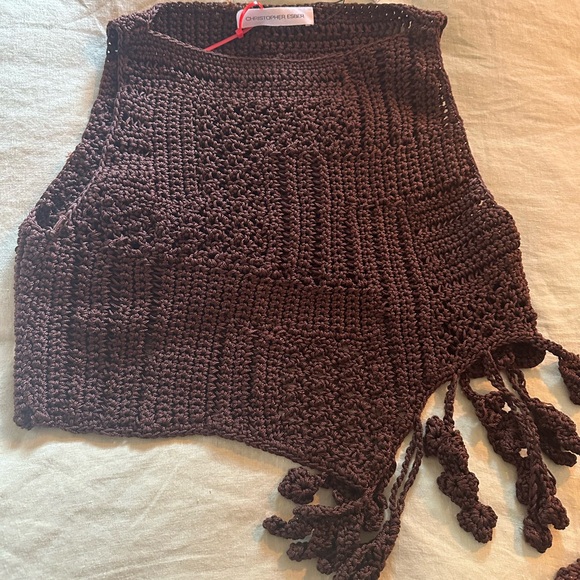 Christopher Esber chocolate brown KNIT SET - (NWT’s) stunning !Top S/M, skirt M - Picture 3 of 12